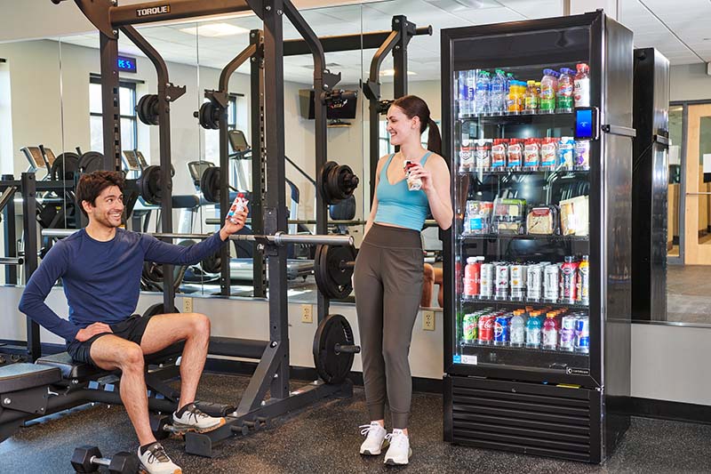Smart cooler in gym